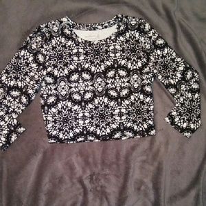 Womens Abercrombie & Fitch Geometric Crop Top
