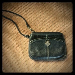 Brighton classic black leather wristlet wallet