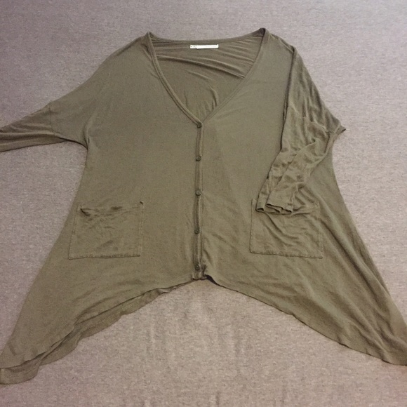 Shark Bite Olive Cardigan