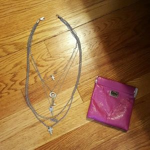 Sterling silver authentic D&G layered nexklace