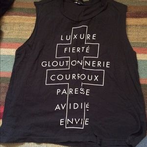 7 deadly sins in French muscle tank