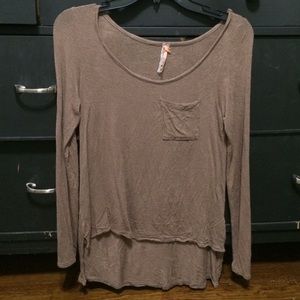 brown long sleeve shirt