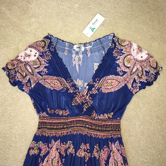 Royal Blue stretch Maxi