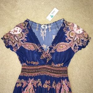 Royal Blue stretch Maxi