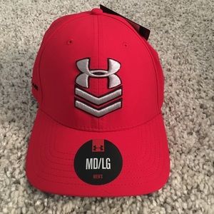 NEW men's red under armor hat