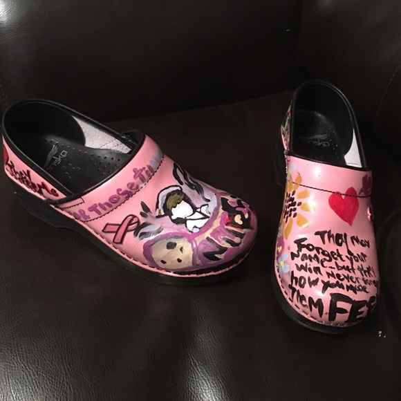 Dansko Hand painted nursing clog 36
