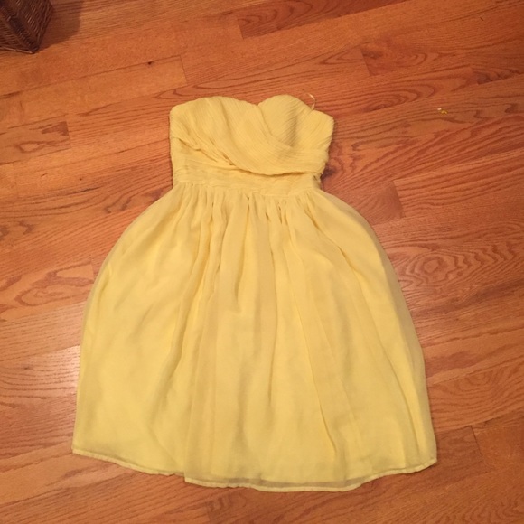 Soft yellow bridesmaid dress