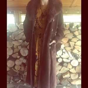 Vintage Penny Lane Shearling Suede Coat