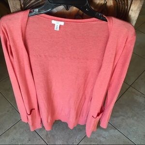 BP cardigan in color coral