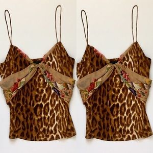 Yigal Azouel Silk Trim Spaghetti Strap Top