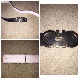 Black/White Ferragamo Belt