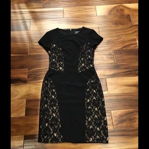 Adrianna Papell black short sleeve dress