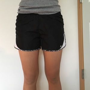 a pair of black shorts