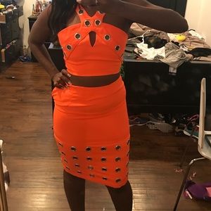 Retro Two piece skirt set