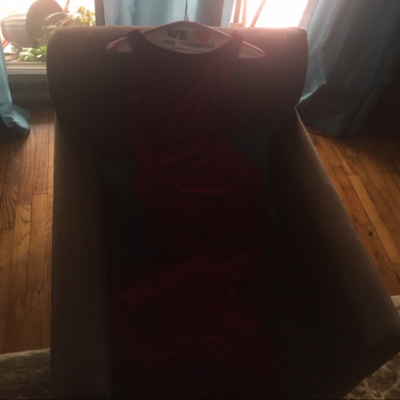Burgandy velvet gown