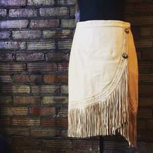 Vintage 80's USA MADE Butter soft fringe skirt Vintage 80's USA MADE Butter soft fringe skirt