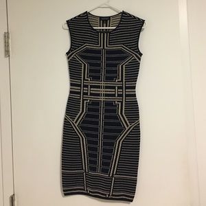 Navy and gold Topshop dress