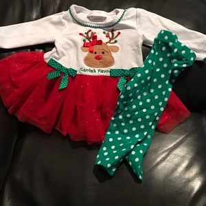 Bonnie Baby 2 piece Christmas outfit