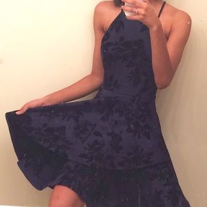 NWT Papaya Navy Velvet Dress