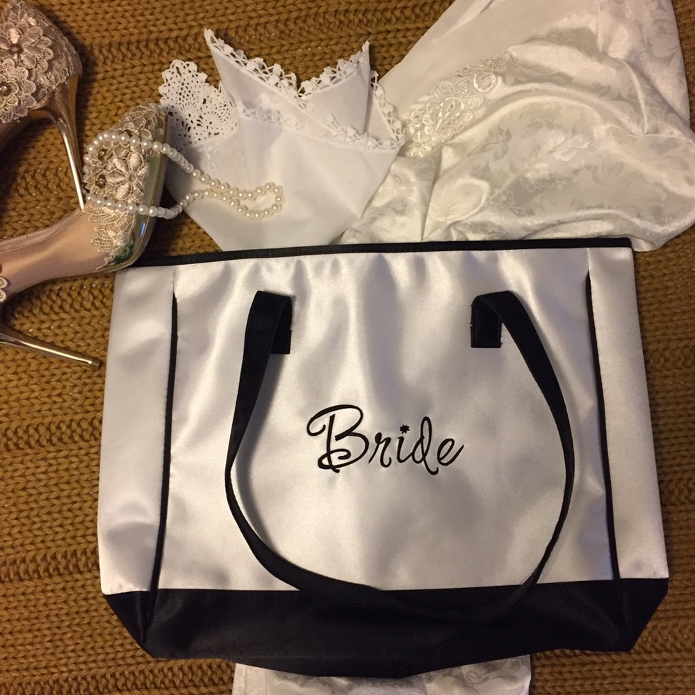 SOLD Satin Bridal Tote