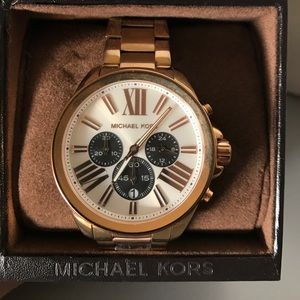 MK rose gold watch