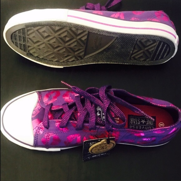 Cute Hot Pink and Purple Foil Converse Ones