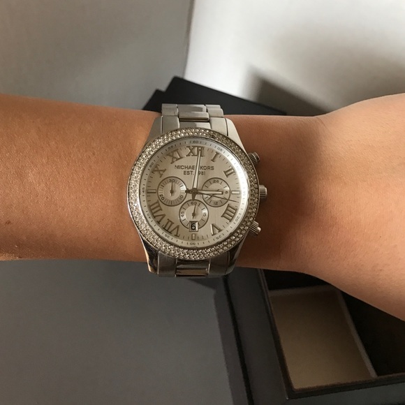 Silver diamond Michael Kors Original watch
