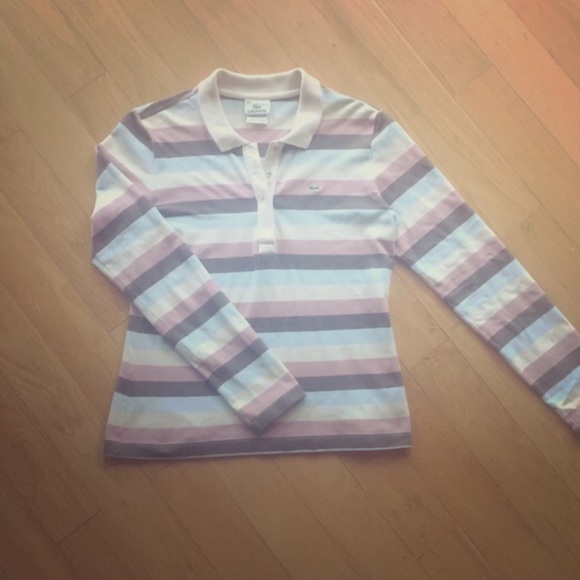 LACOSTE long sleeve polo size 40/med