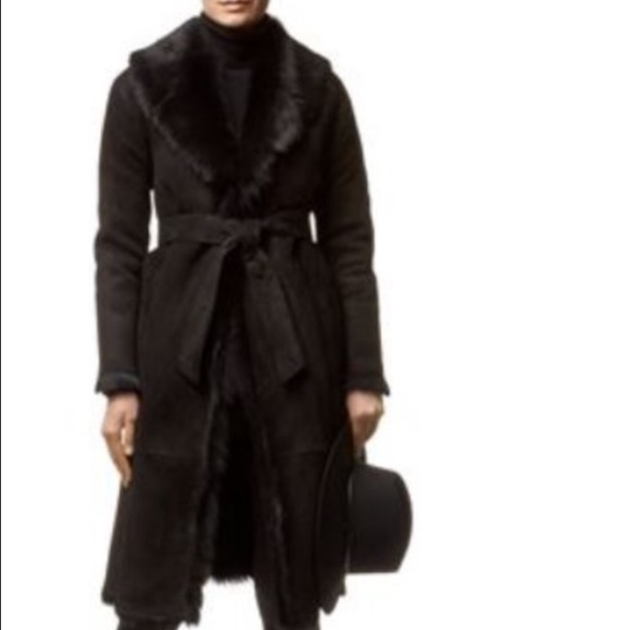 Reiss Minelli Shearling Lester coat w/fur lining