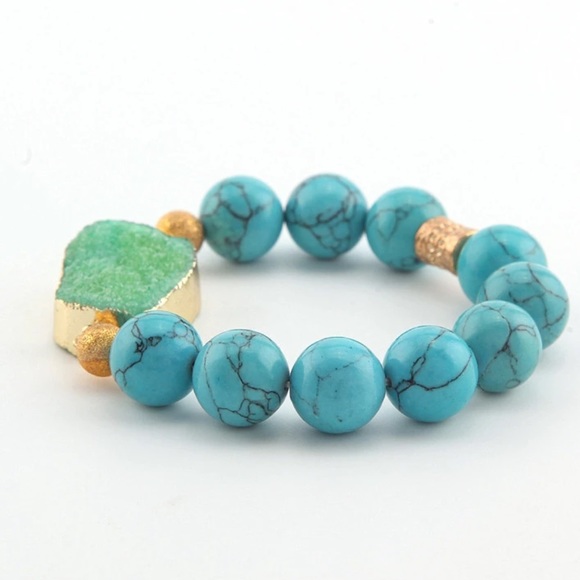 Agate Druzy Bracelet - Picture 2 of 3