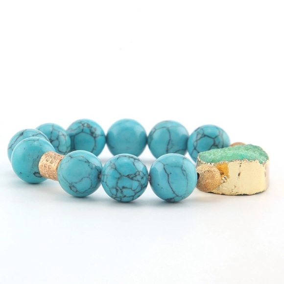 Agate Druzy Bracelet - Picture 3 of 3