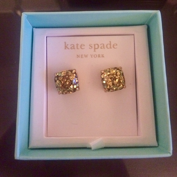 kate spade Jewelry - Kate Spade Gold Glitter Studs