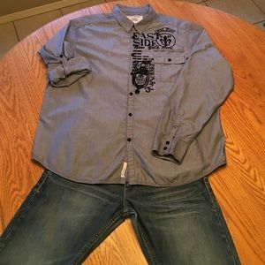DKNY Jeans Men's XXL Button Down Shirt