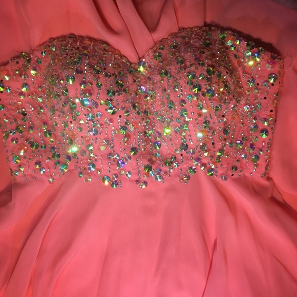 .OBO. Coral Peaches Prom Dress