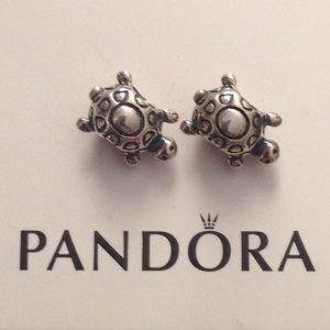 Authentic Pandora sterling "Turtle" charm.