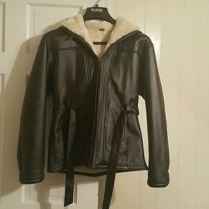 Leather coat