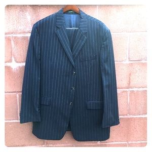 Navy Blue Pinstriped Suit by Ralph Lauren