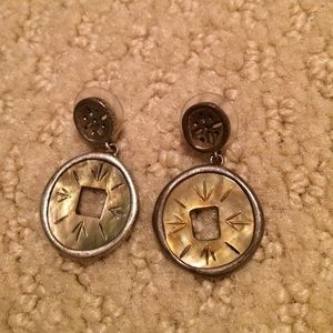 Rustic Gold Dangle Earrings