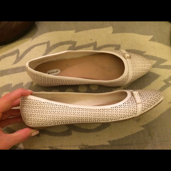 White ballet flats