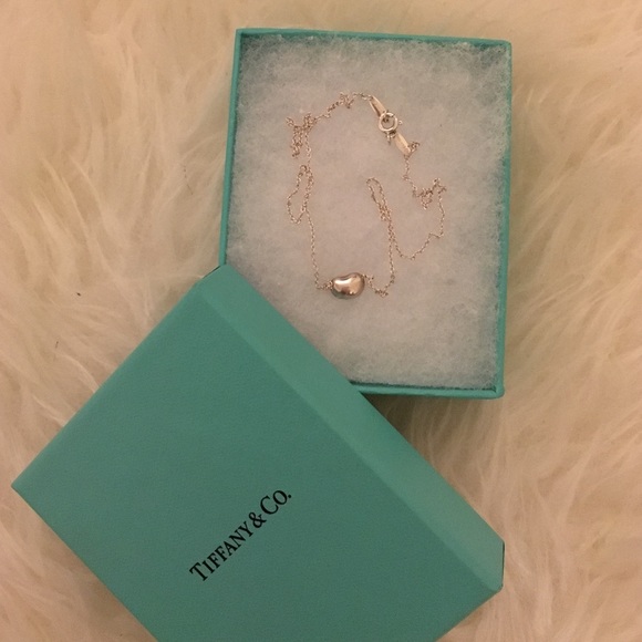 Tiffany & Co. Silver Bean Pendant Necklace