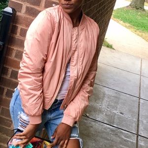 Pink BOMBER JACKET