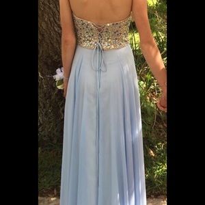 light blue prom dress