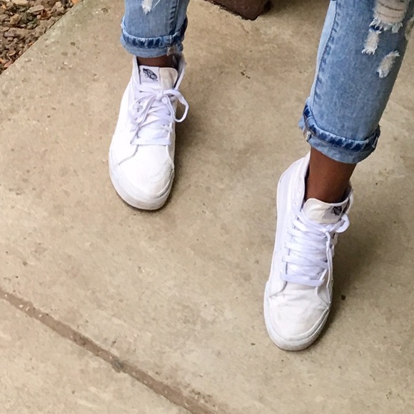 White hightop vans