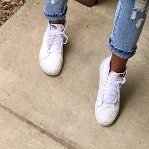 White hightop vans