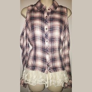 Plaid Cold Shoulder