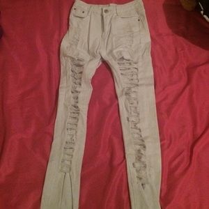 White ripped jeans NEVER WORN