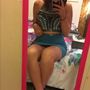 2 piece formal short dress