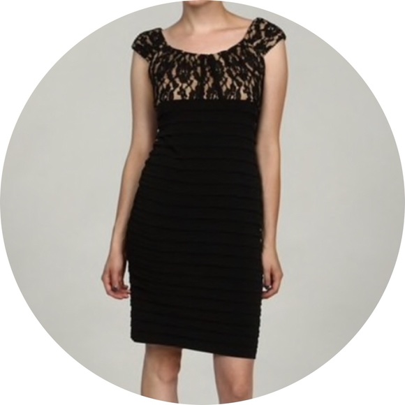 London times black lace dress London times black lace dress