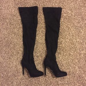 Over the Knee Faux Suede Boots