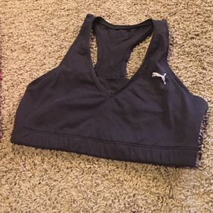 Black puma sports bra